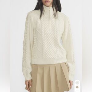 Aritzia Sunday Best - Cream Cable Knit Sweater